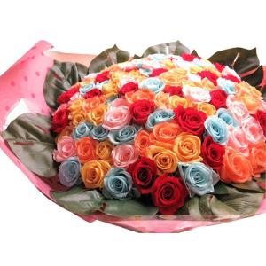プリザーブドフラワー バラ 100本 花束 ク...の詳細画像3