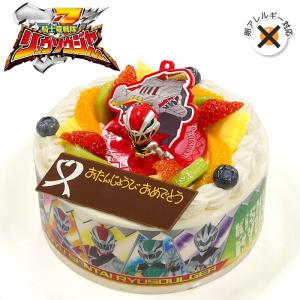 アレルギー対応 卵不使用 キャラデコお祝いケーキ 騎士竜戦隊リュウソウジャー 生クリーム 5号
