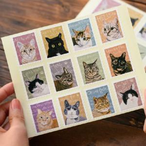 シール 猫 チャリティー 黒猫 サビ猫 ハチワレ猫 サバシロ猫 茶トラ猫 ミケネコ 猫グッズ 猫雑貨 ねこ ネコ デコシール 文具 プレゼント メール便ＯＫ