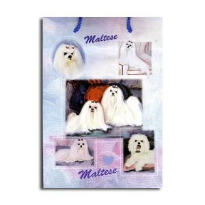 紙袋 ギフトバッグ 大 マルチーズ 犬 犬グッズ ラッピング用品 ラッピングバッグ 手提げ 犬雑貨 誕生日 プレゼント ギフト ギフト