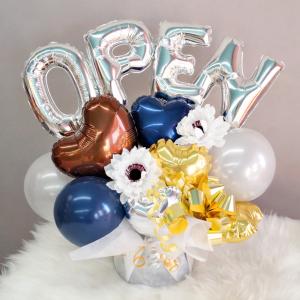 胡蝶蘭 お祝いバルーンアレンジメント 周年祝い 祝電 開店祝い