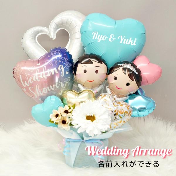 結婚式 電報 祝電 バルーン ギフト バルーンフラワー おしゃれ お祝い ナチュラル ティファニーブ...