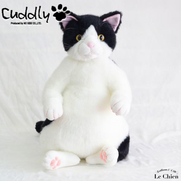 ぬいぐるみ 猫 ハチワレ《タマ子》白黒 cuddly ねこのぬいぐるみ 日本製 リアル ルシアン 猫...