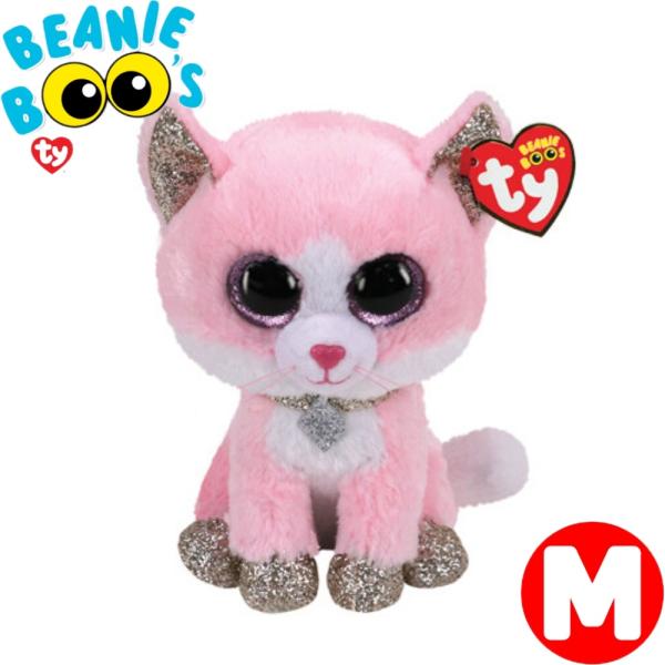 TY ぬいぐるみ ビーニーブーズ フィオナ ねこ Mサイズ 15cm Beanie Boo&apos;s あす...