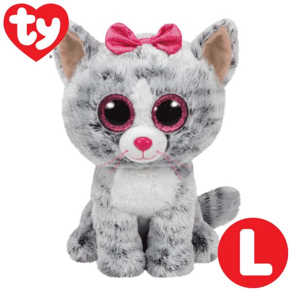 TY ビーニーブーズ Beanie Boo&apos;s ぬいぐるみ 猫 グッズ キキ Lサイズ 20cm 出...