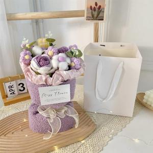 毛糸の花束 手作りローズ ニット花束 かぎ針編...の詳細画像1