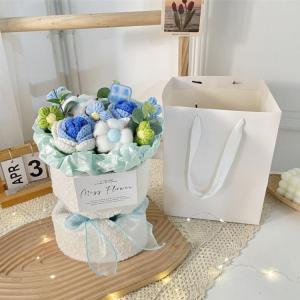 毛糸の花束 手作りローズ ニット花束 かぎ針編...の詳細画像2