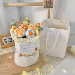 毛糸の花束 手作りローズ ニット花束 かぎ針編...の詳細画像4
