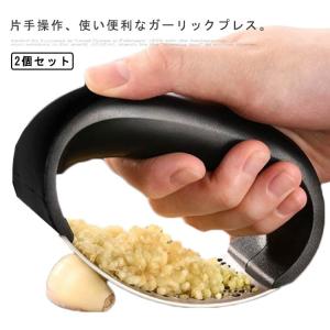 ガーリックプレス 2個セット みじん切り器 みじん切り にんにく潰し器 にんにくつぶし ニンニク潰し ガーリック プレス クラッシャー にんにく 潰し｜leciel-st