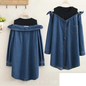 デニムワンピース肩出し レディースファッション の商品一覧 ファッション 通販 Yahoo ショッピング