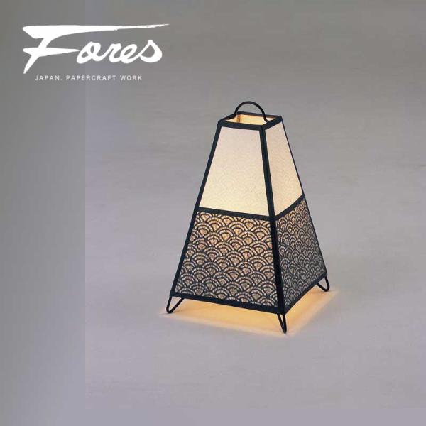 岐阜提灯発祥の地美濃で一貫生産　KURA-2 手漉きレース和紙スタンドライト H33cm 蔵KURA