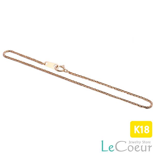 18金 ブレスレット 地金 ベネチアンチェーン ブレス シンプル 女性 男性 重ねづけ チェーン K...