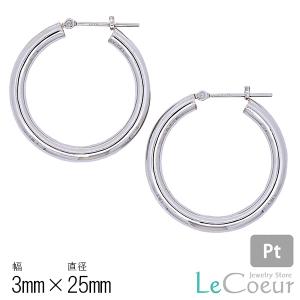 プラチナ フープピアス 月甲 7×13mm Pt900 両耳 レディース メンズ