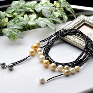 K14WG 15mm 白蝶真珠 ネックレス ピアス/イヤリング セット 鑑別書付