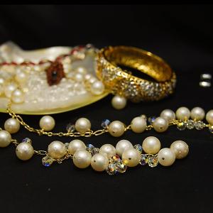 K14WG 15mm 白蝶真珠 ネックレス ピアス/イヤリング セット 鑑別書付
