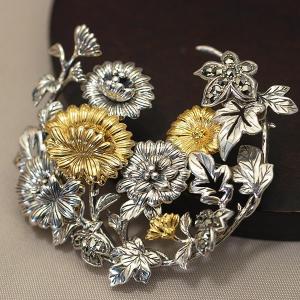 碌山 淡水真珠 雪 ブローチペンダント きらりと光るシックな雪の結晶