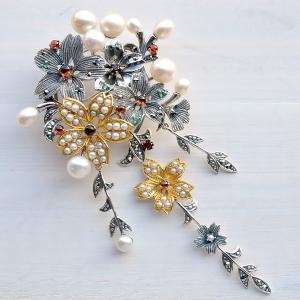 新品同様♡MIKIMOTO♡ミキモト♡絶品♡アコヤ真珠♡ブローチ♡シルバー MIKIMOTO（ミキモト） パール ブローチ サークル アコヤパール4.2mm