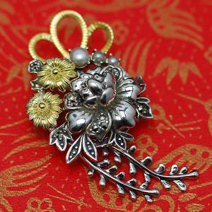 ROKUZAN ガーネット ブローチ ペンダントトップ (チェーンなし