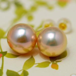 14mm バロックパール 淡水真珠 ピアス イヤリング K18 K14 SV925 存在