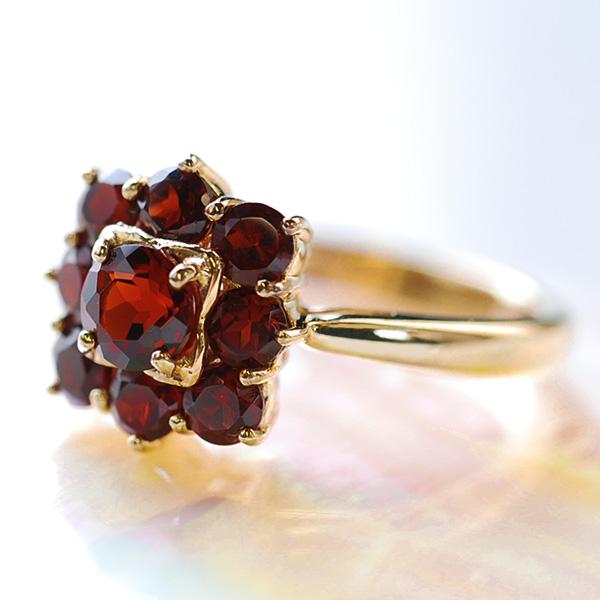 碌山 ガーネットリング　上質ガーネットの深いワインレッドが煌めく RP 201R0025