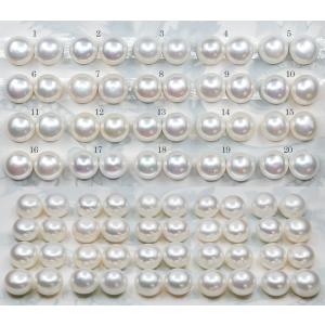 特大13mm ホワイト ボタン 淡水真珠 ピア...の詳細画像4