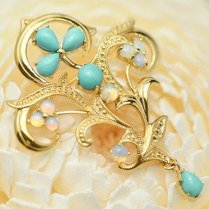 碌山 ガーネット 雪華 ブローチペンダント 碌山の真骨頂！ 美しい