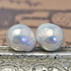 12mmバロックパール ピアス イヤリング K...の詳細画像1