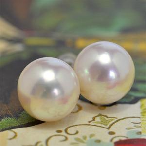 12mm 白蝶真珠 ピアス イヤリング 鑑別書付き K18 K14 SV925 耳元