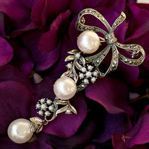 ロクザン SILVER925 アメジスト パール ペンダント ブローチ ロクザン SILVER925 アメジスト パール ペンダント ブローチ