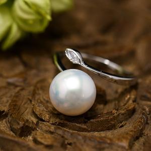 大珠 13mm 白蝶真珠 リング 群を抜く存在感の南洋真珠リング