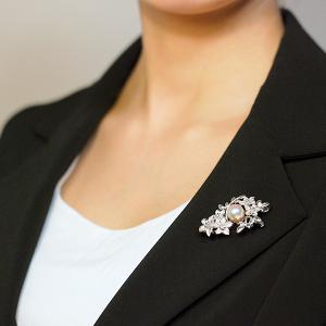 10mm 特級 淡水真珠 ブローチ ペンダント...の詳細画像1