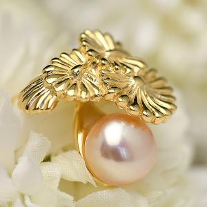 12mmバロック淡水真珠リング メタリックなてりの存在感抜群大珠パール