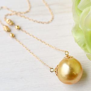 K14WG 15mm 白蝶真珠 ネックレス ピアス/イヤリング セット 鑑別書付