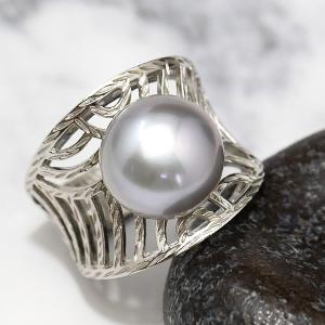 大珠 13mm 白蝶真珠 リング 群を抜く存在感の南洋真珠リング