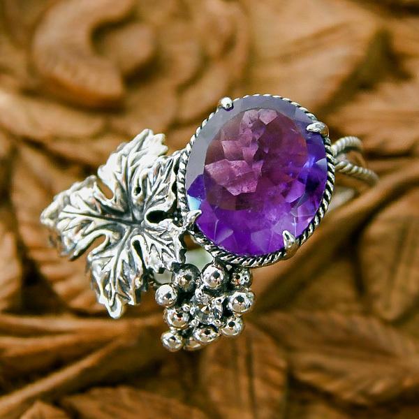 特別オーダー版 碌山 ウィリアムモリス ぶどう アメジストリング 葡萄 ウイリアム モリス公式ジュエ...