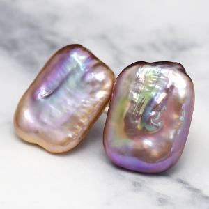 12mmバロックパール ピアス イヤリング K18 K14 SV925 存在感抜群大珠