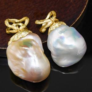 pt23絶品カラー！天然シャンパンゴールド白蝶真珠ダイヤ0．01Ct