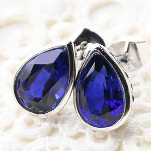 ティアドロップ スイスブルートパーズ ピアス : ルコリエYahoo!店