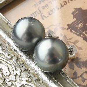 パール ピアス 18金 18k 普段使い 真珠 ブラック 黒真珠 8mm k18
