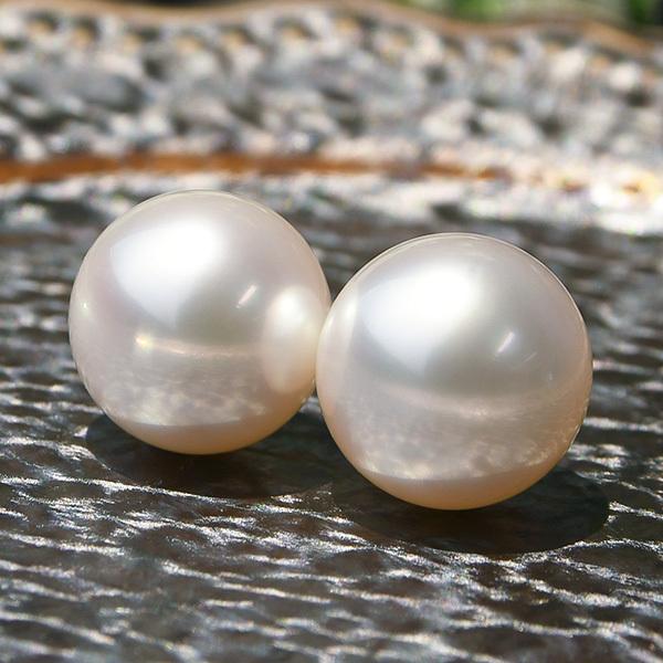 11mm 白蝶真珠 ピアス イヤリング 鑑別書付き K18 K14 SV925　特級南洋真珠のノーブ...