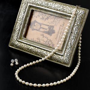 あこや真珠ベビーパールネックレス＜3〜3.5mm＞アジャスター・シルバー