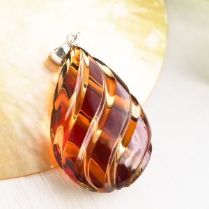 【美品】ジョージジェンセン ネックレス 琥珀 ヘリテージ 1995年 Georg Jensen ジョージジェンセン ネックレス 琥珀 コハク