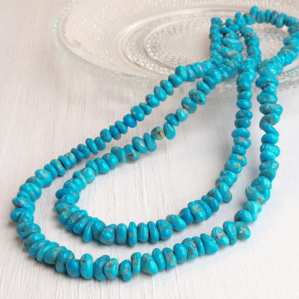 アリゾナ スリーピングビューティー産 ターコイズ 80cm ロングネックレス NA11