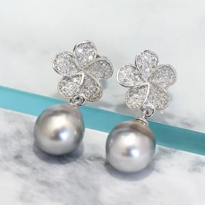 15mm バロック 淡水真珠 ピアス/イヤリング K18 K14 SV925 希少な超