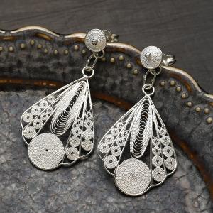 フィリグリー フラワー ピアス 美しい手仕事の繊細な銀線細工 ジョグ