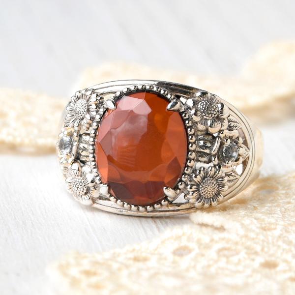 碌山 ウィリアムモリス ひなぎく ガーネット ダブレット リング　国内唯一のウイリアム モリスの公式...