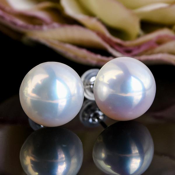 特級 10mm 淡水真珠 ピアス イヤリング マベ K18 K14 SV925 最上等級 パール