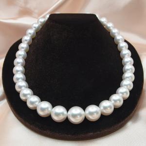 鑑別書付 15mm 白蝶真珠 ネックレス 保管...の詳細画像3