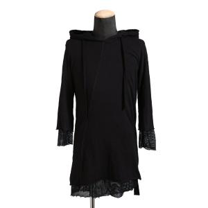 thom krom / オーバーロック メッシュレイヤード フーディー / size S (BLACK) トムクロム｜leconstruction