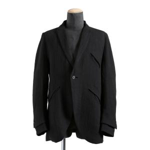 SOSNOVSKA 22AW 美品 MIXED CRUMPLED JACKET / size M (BLACK) ソスノブスカ ジャケット｜leconstruction